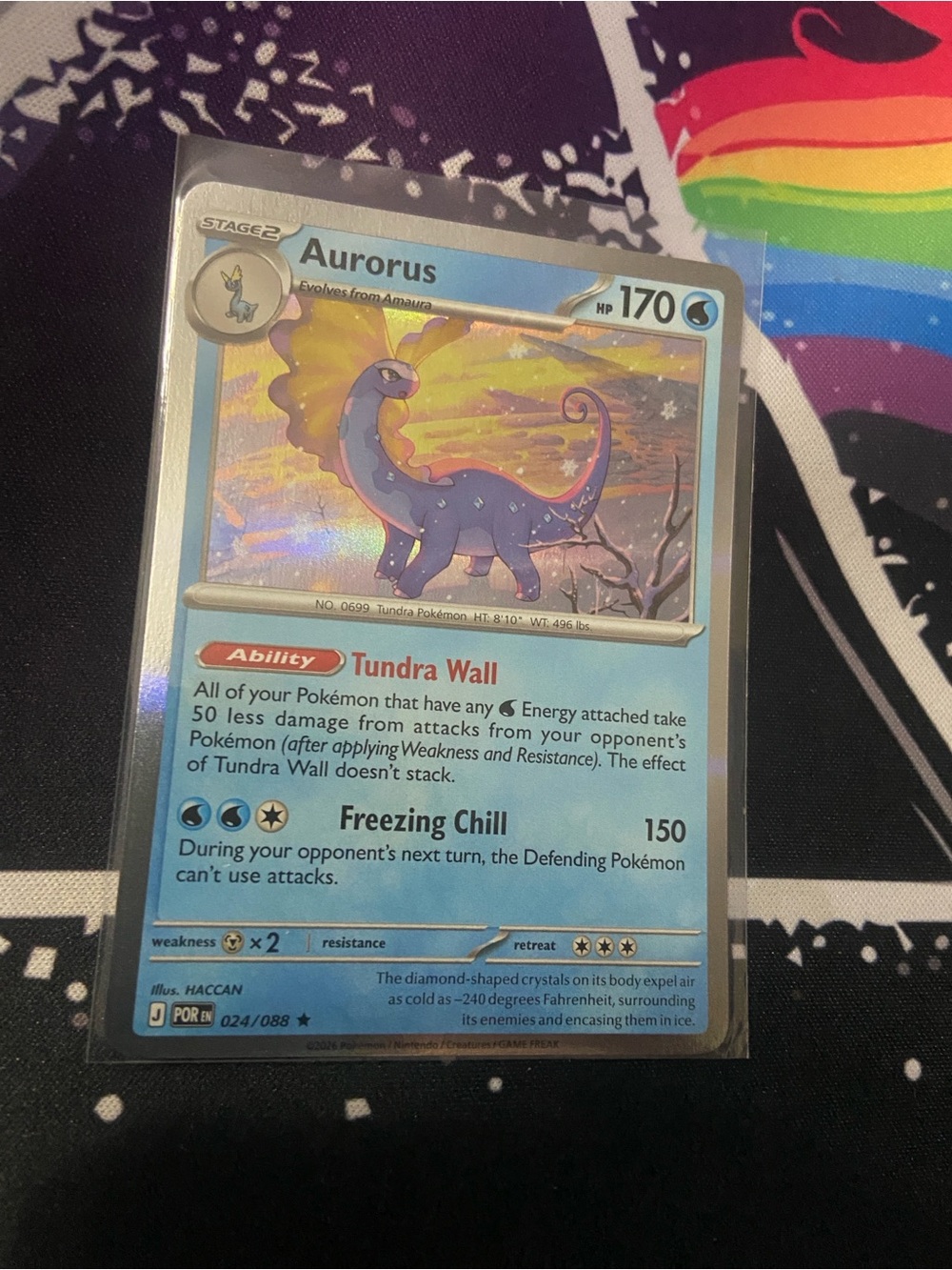 Aurorus (Card Number 024/088) Holo Perfect Order